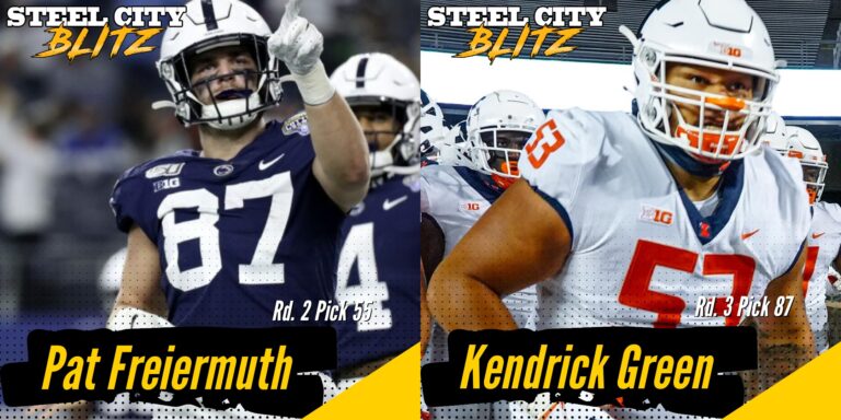 Steelers Select TE Pat Freiermuth and OC Kendrick Green on Day 2 of the NFL Draft